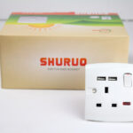 فيش مفرد 13 امبير + USB2 شروق